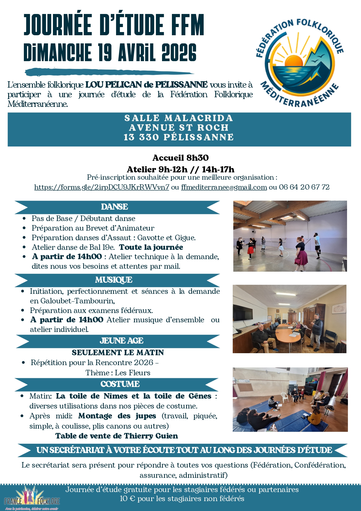 Journée d&rsquo;Etude de la F.F.M. ce 19 avril à Pélissanne (13)