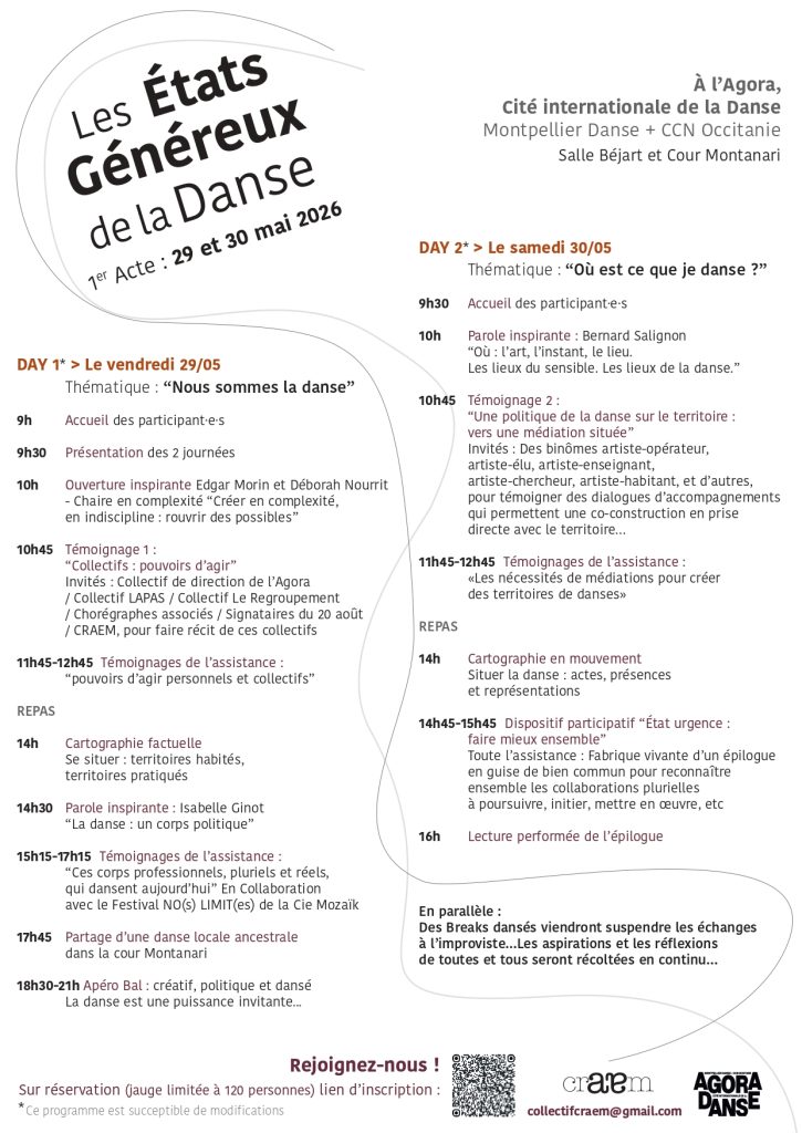 2026 07 09 programme des Etats Généreux de la Danse